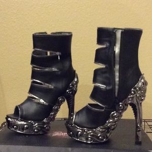 Hades Lawson Sexy Black Ankle Boots NWOT